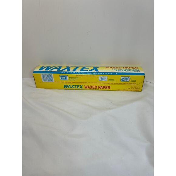 Vtg Waxtex Waxed Paper Microwave Bake 75 SQ FT Sealed NOS - Picture 4 of 7